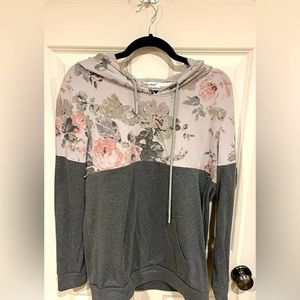 Amazon Floral Gray Hoodie